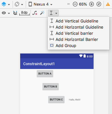 ConstraintLayout: Guidelines