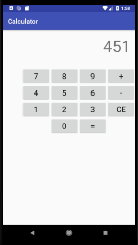 Taschenrechner-App mit Zahl